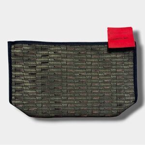 Alan Stuart Black and Tan Toiletry Bag